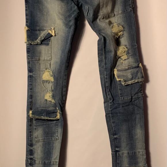 Si Tu Veux Superstack indigo Wash Mens Jeans Size 40 - Picture 1 of 9